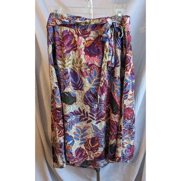 NWT WESTPORT Floral Hawaiian Palm Skirt Tropical Flowy Side Tie Size 1X - Picture 2 of 8
